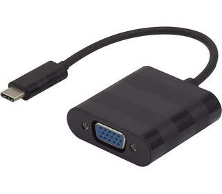 Dacomex 199014 câble vidéo et adaptateur 0,09 m VGA (D-Sub) USB Type-C Noir