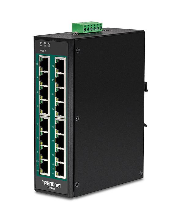 Trendnet TI-PG160 commutateur réseau Non-géré Gigabit Ethernet (10/100/1000) Connexion Ethernet, supportant l'alimentation via c