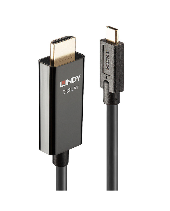 Lindy 43317 câble vidéo et adaptateur 10 m USB Type-C HDMI Type A (Standard) Noir