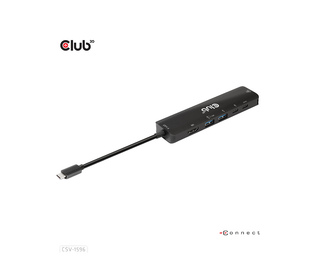 CLUB3D CSV-1596 station d'accueil USB 3.2 Gen 1 (3.1 Gen 1) Type-C Noir