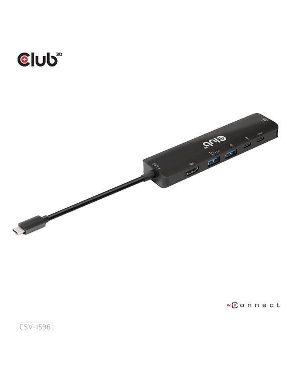 CLUB3D CSV-1596 station d'accueil USB 3.2 Gen 1 (3.1 Gen 1) Type-C Noir