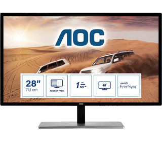 AOC 79 Series U2879VF 28" LCD 4K Ultra HD 1 ms Argent, Noir