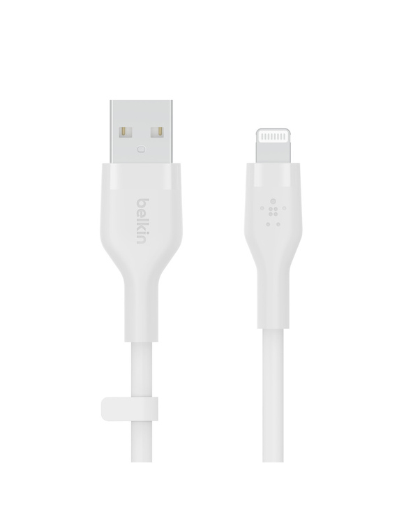 Belkin Cbl Scicone USB-A LTG 2M blc Blanc