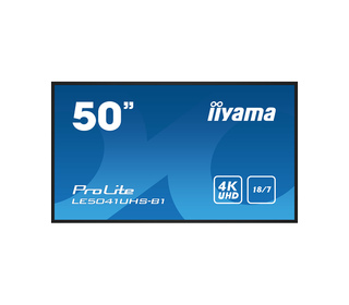 iiyama LE5041UHS-B1 affichage de messages Panneau plat de signalisation numérique 125,7 cm (49.5") LCD 350 cd/m² 4K Ultra HD Noi