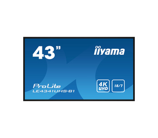 iiyama LE4341UHS-B1 affichage de messages Panneau plat de signalisation numérique 108 cm (42.5") LCD 350 cd/m² 4K Ultra HD Noir 