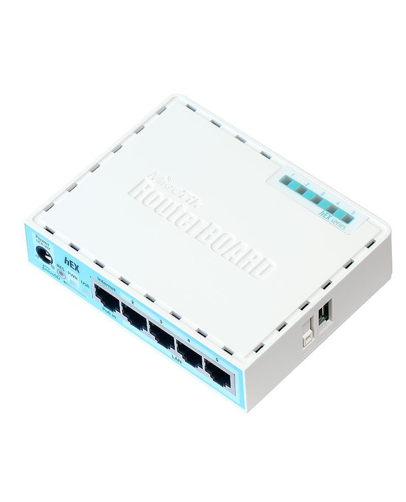 Mikrotik RB750GR3 Routeur connecté Gigabit Ethernet Turquoise, Blanc