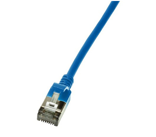 LogiLink Slim U/FTP câble de réseau Bleu 2 m Cat6a U/FTP (STP)