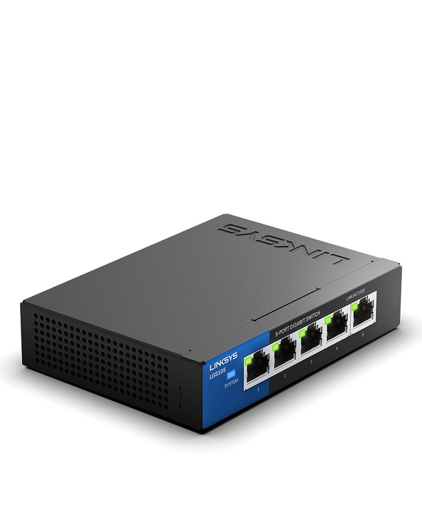 Linksys Switch 5 ports Gigabit Business à poser sur bureau (LGS105)