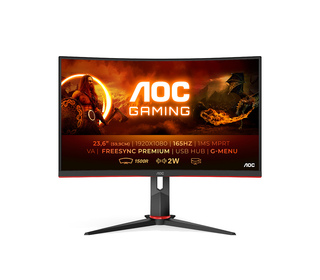 AOC G2 C24G2U/BK 23.6" LED Full HD 1 ms Noir, Rouge