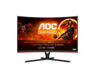 AOC C32G3AE/BK 31.5" LED Full HD 1 ms Noir, Rouge