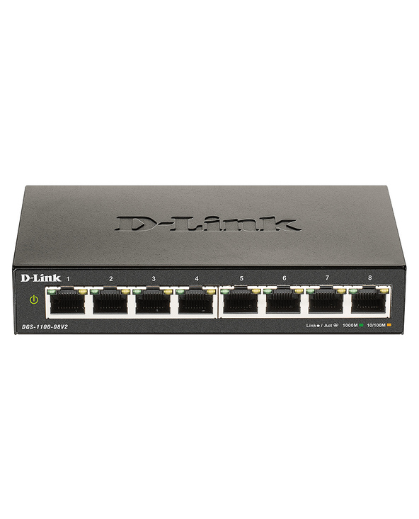 D-Link DGS-1100-08V2 commutateur réseau Géré L2 Gigabit Ethernet (10/100/1000) Noir