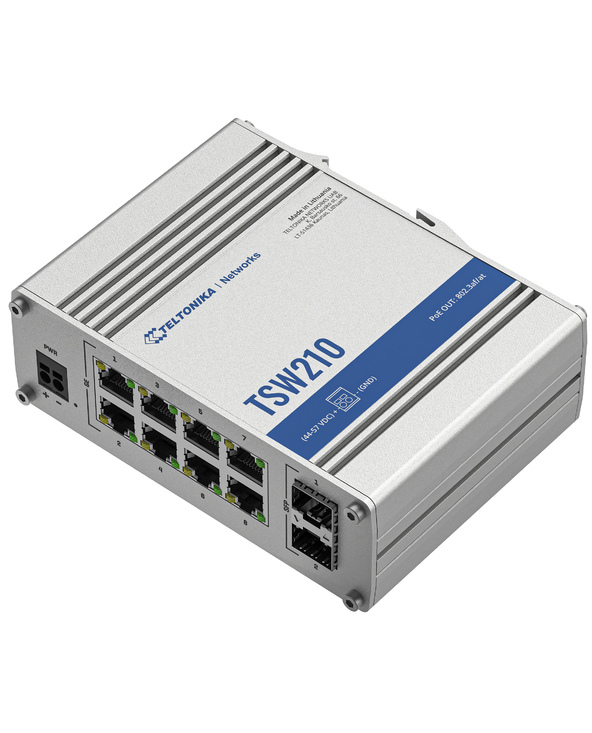 Teltonika TSW210 commutateur réseau Non-géré Gigabit Ethernet (10/100/1000) Aluminium