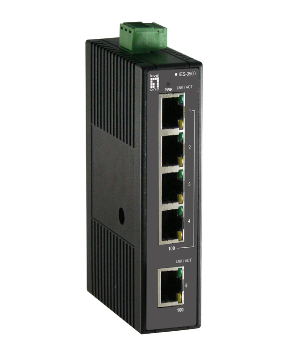 LevelOne IES-0500 commutateur réseau Non-géré Fast Ethernet (10/100) Noir