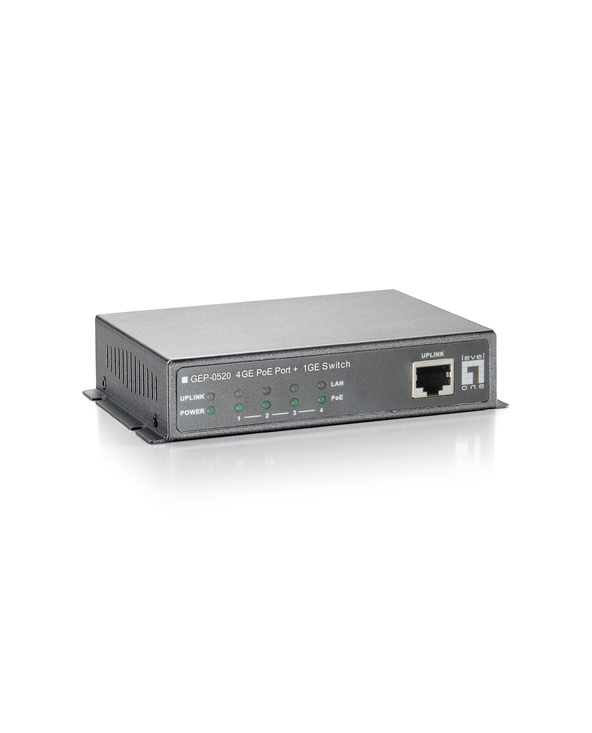LevelOne GEP-0520 commutateur réseau Gigabit Ethernet (10/100/1000) Connexion Ethernet, supportant l'alimentation via ce port (P