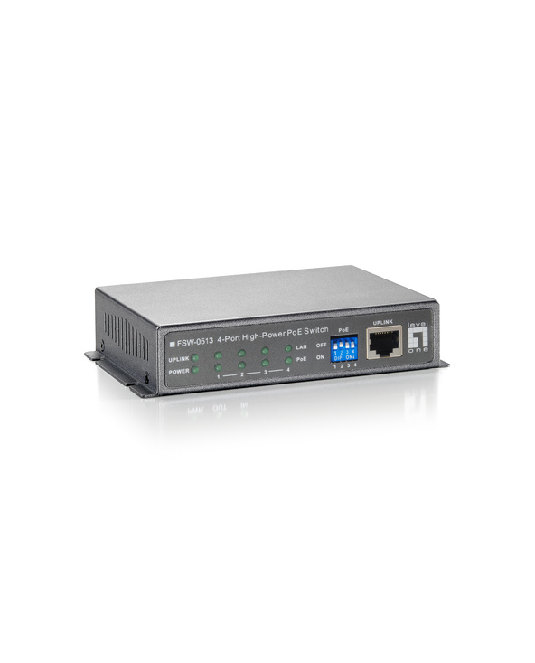 LevelOne FSW-0513 commutateur réseau Fast Ethernet (10/100) Connexion Ethernet, supportant l'alimentation via ce port (PoE) Noir