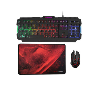 Mars Gaming MCP118FR clavier Souris incluse USB AZERTY Français Noir