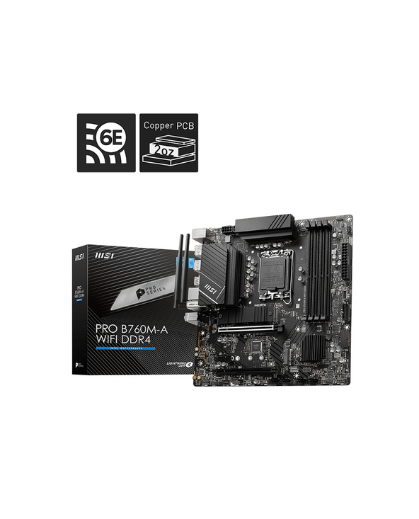 MSI PRO B760M-A WIFI DDR4 carte mère Intel B760 LGA 1700 micro ATX