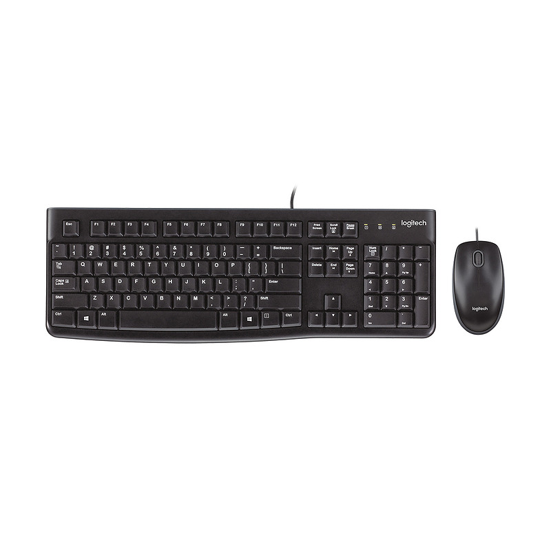 Logitech Desktop MK120 clavier Souris incluse USB QWERTY Anglais Noir