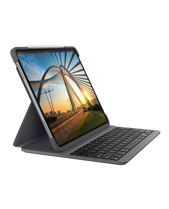 Logitech Slim Folio Pro f/ Pro12.9 Graphite Bluetooth AZERTY Français