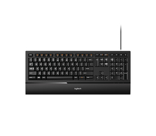 Logitech Illuminated Keyboard k740 clavier USB QWERTY Anglais Noir
