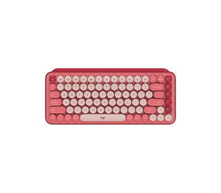 Logitech POP Keys Wireless Mechanical Keyboard With Emoji Keys clavier Bluetooth AZERTY Français Rose