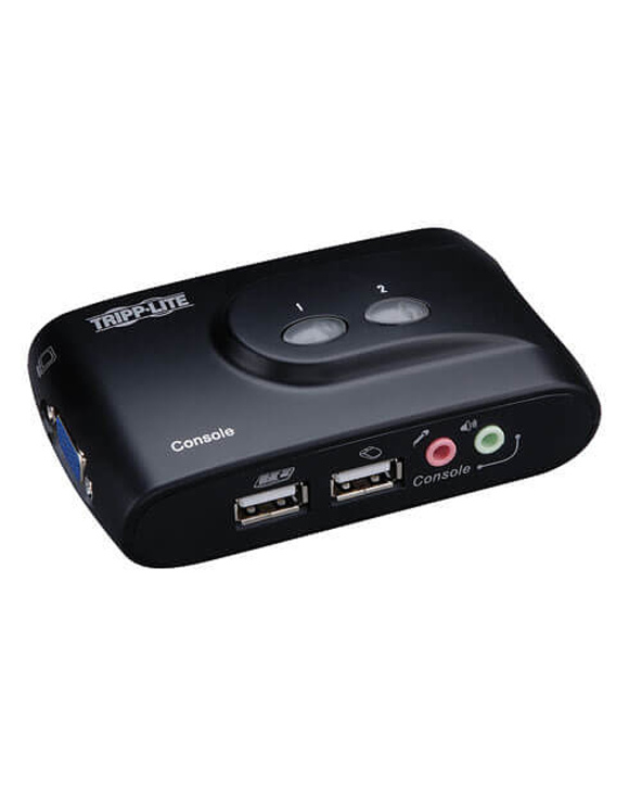 Tripp Lite B004-VUA2-K-R commutateur écran, clavier et souris Noir