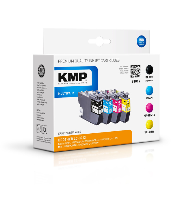 KMP B101V cartouche d'encre 4 pièce(s) Compatible Noir, Cyan, Magenta, Jaune