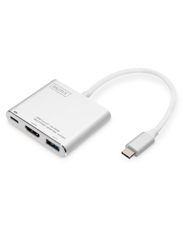 Digitus Adaptateur multiport USB Type-C avec HDMI 4 K, 3 ports
