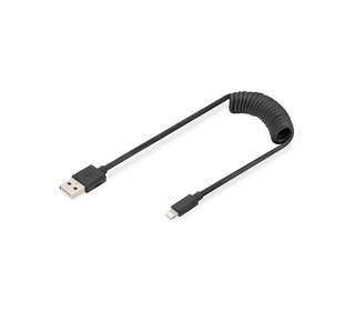 Digitus Câble spiralé USB 2.0 – USB A vers Lightning