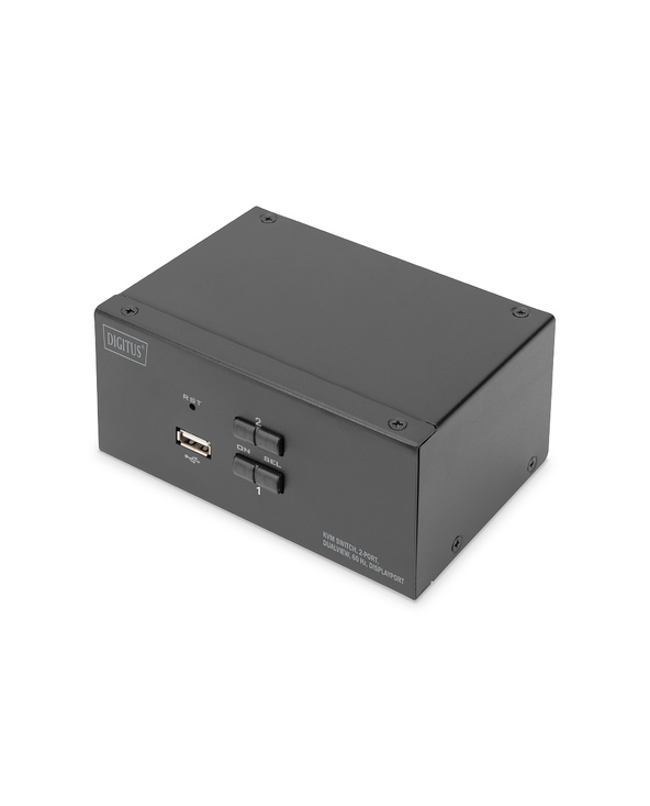 Digitus Commutateur KVM, 2 ports, Double affichage, 4K, DisplayPort