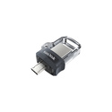 SanDisk Ultra Dual m3.0 lecteur USB flash 32 Go USB Type-A / Micro-USB 3.2 Gen 1 (3.1 Gen 1) Noir, Argent, Transparent