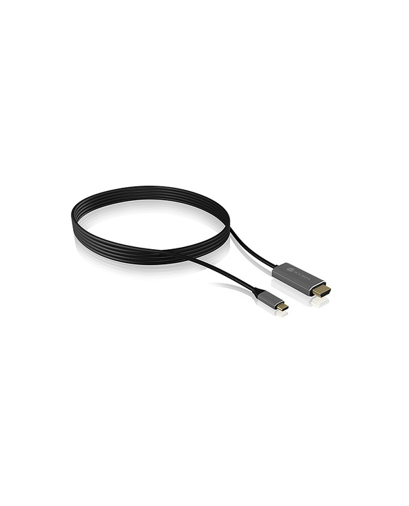 ICY BOX IB-CB020-C câble HDMI 1,8 m HDMI Type A (Standard) Noir, Argent