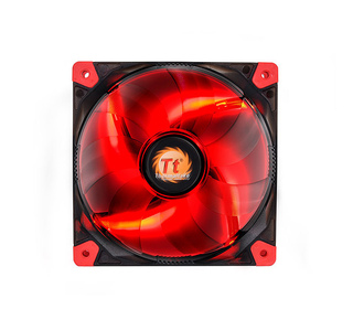 Thermaltake Luna 12 LED Re Boitier PC Ventilateur 12 cm Noir, Rouge, Transparent