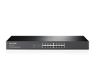 TP-Link TL-SF1016 commutateur réseau Non-géré Fast Ethernet (10/100) 1U Noir