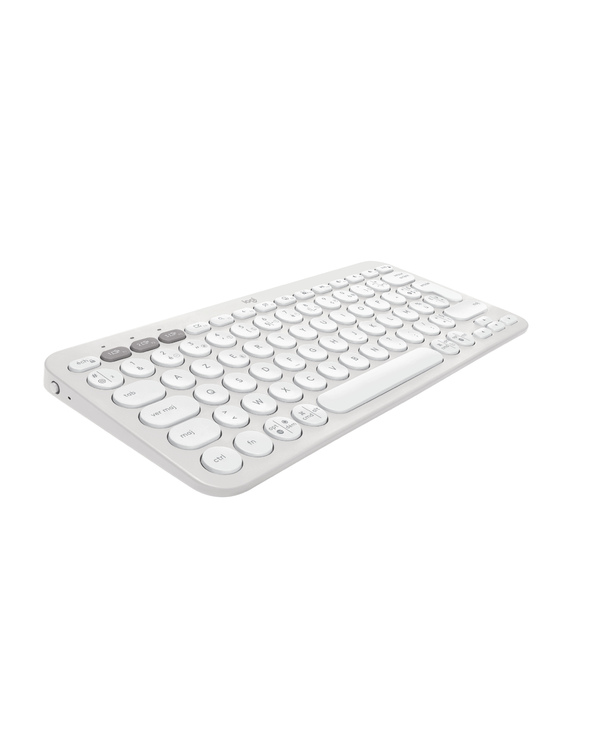 Logitech Pebble Keys 2 K380s clavier RF sans fil + Bluetooth AZERTY Français Blanc