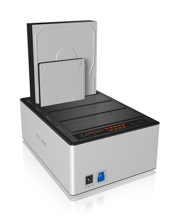 ICY BOX IB-141CL-U3 USB 3.2 Gen 1 (3.1 Gen 1) Type-B Noir, Argent