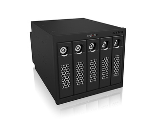 ICY BOX IB-555SSK 3x 5,25" Plateau de stockage de disques Noir
