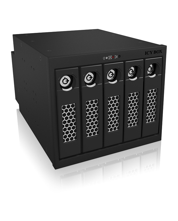 ICY BOX IB-555SSK 3x 5,25" Plateau de stockage de disques Noir