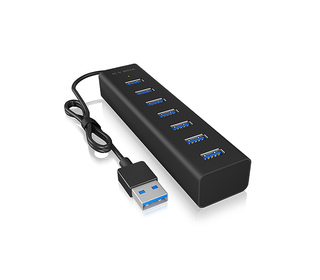 ICY BOX IB-HUB1700-U3 USB 3.2 Gen 1 (3.1 Gen 1) Type-A 5000 Mbit/s Noir