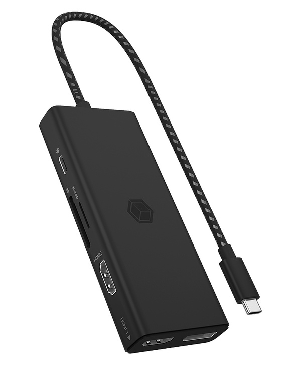 ICY BOX IB-DK4011-CPD Avec fil USB 3.2 Gen 1 (3.1 Gen 1) Type-C Noir