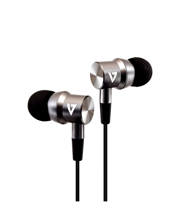 V7 Écouteurs stéréo avec isolation acoustique, 3,5 mm, microphone intégré, iPad, iPhone, Mp3, iPod, iPad, tablettes, smartphones