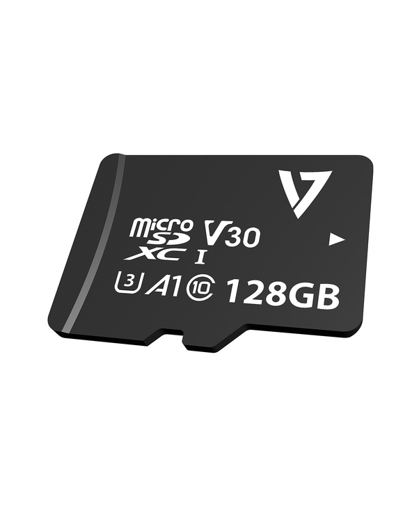 V7 Carte micro SDXC U3 V30 A1 UHD 128 Go classe 10 + adaptateur