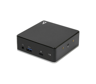 V7 Station d’accueil USB-C universelle avec double port HDMI, ensemble prises audio 3,5 mm, Gigabit Ethernet, 3 ports USB 3.1 et