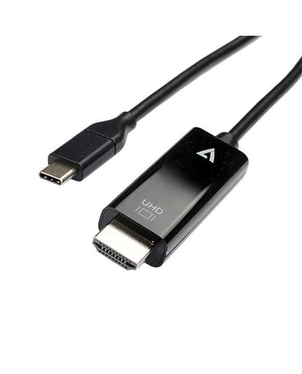 V7 V7UCHDMI-2M câble vidéo et adaptateur USB Type-C HDMI Noir