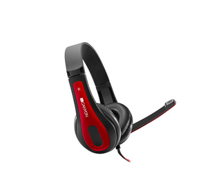 Canyon HSC-1 Casque Avec fil Arceau Appels/Musique Noir, Rouge