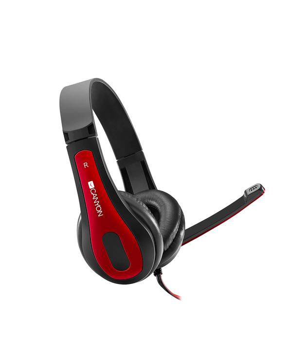 Canyon HSC-1 Casque Avec fil Arceau Appels/Musique Noir, Rouge