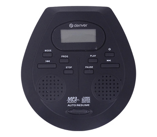 Denver DMP-395B Lecteur CD portable Noir
