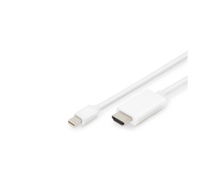 Digitus Câble adaptateur Mini DisplayPort, mDP - HDMI type A Digitus Câble adaptateur Mini DisplayPort, mDP - HDMI type A