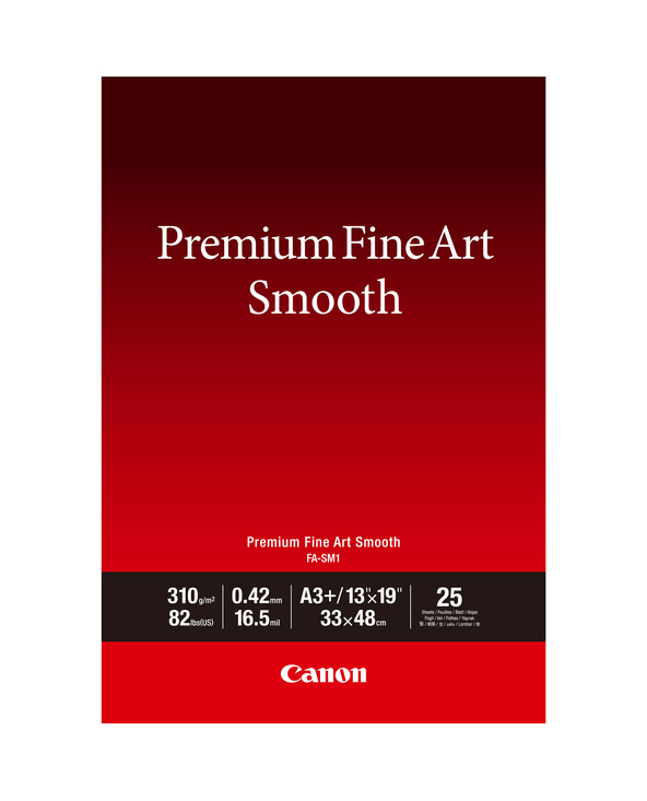 Canon Papier A3 Plus beaux-arts lisse Premium FA-SM1 - 25 feuilles
