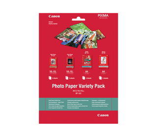 Canon Pack variété de papier photo 4 × 6" (10 × 15 cm) et A4 VP-101 de , 20 feuilles
